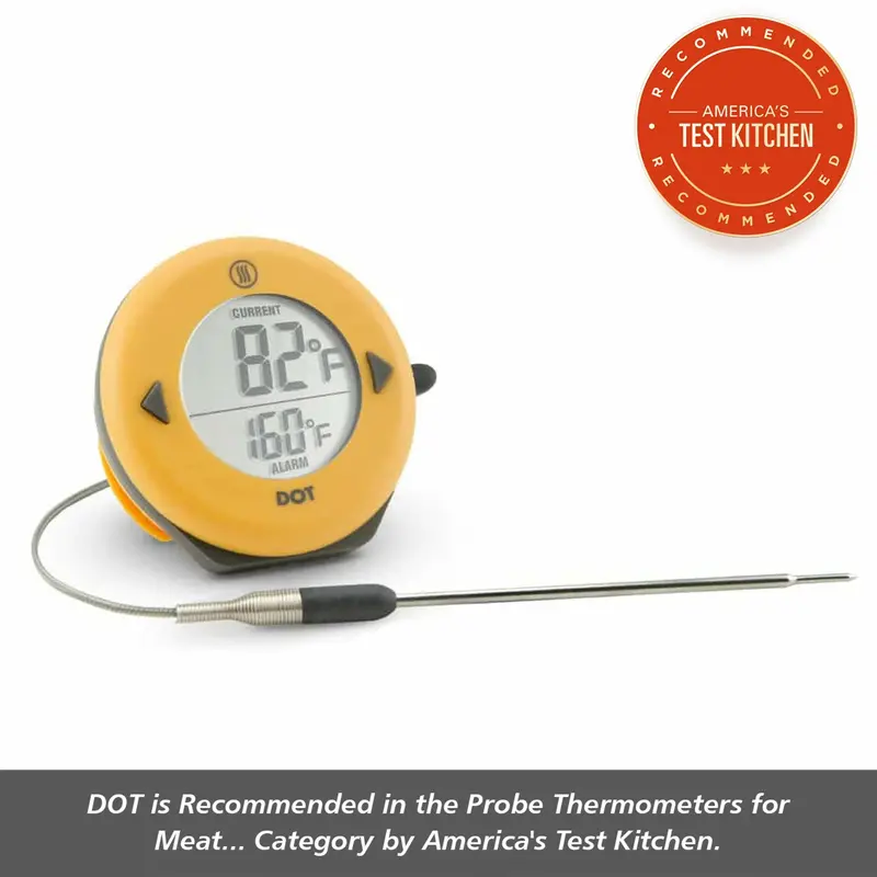 Thermoworks Dot Simple Alarm Thermometer – Yellow 1