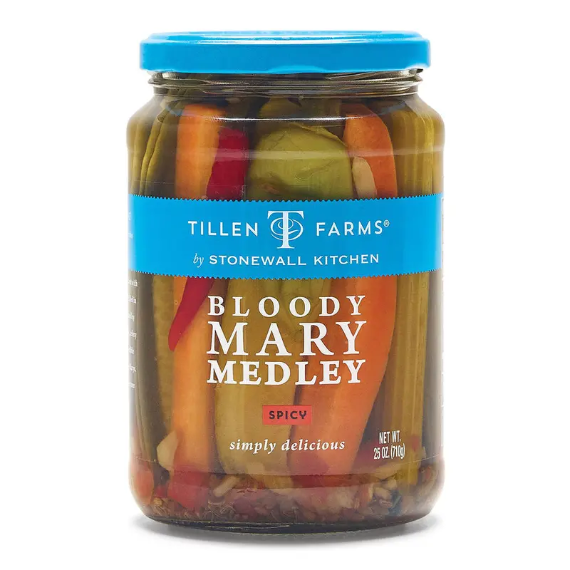Tillen Farms Bloody Mary Medley – Pickled Vegetable Mix For Cocktails & Snacking 1