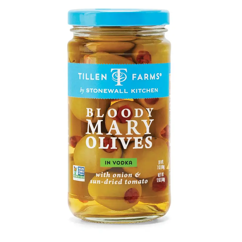 Tillen Farms Bloody Mary Olives – Cocktail-Inspired Pickled Green Olives 1