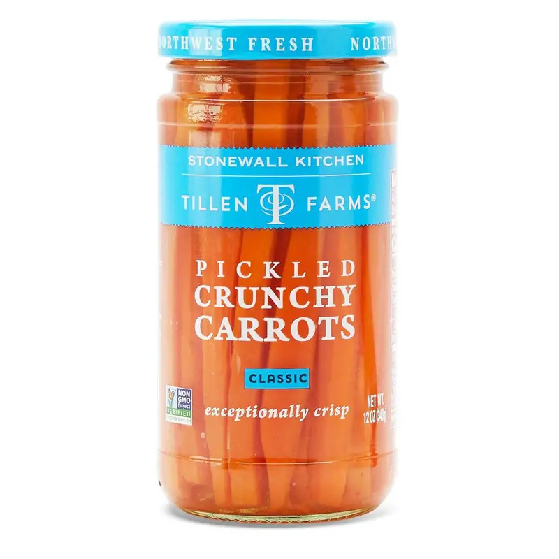 Tillen Farms Crunchy Pickled Carrots – Sweet & Tangy Root Vegetable Relish 1