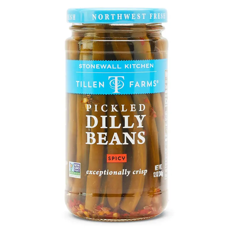 Tillen Farms Spicy Dilly Beans – Fiery Pickled Green Beans 1