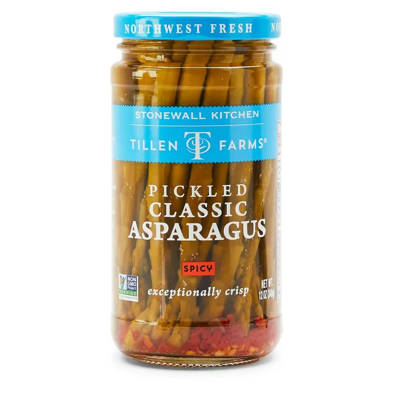 Tillen Farms Spicy Pickled Asparagus – Bold, Vinegar-Brined Spears 1