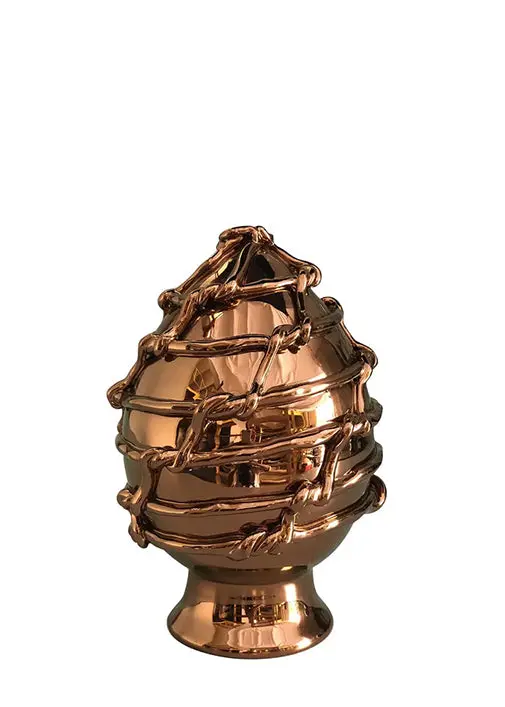 Tiricci Sicilian Pinecone Sculpture In Bronze Terracotta 1
