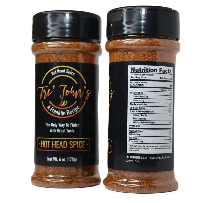 Tre'Johns Hot Head Chili Spice Blend 1