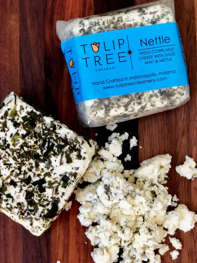 Tulip Tree Creamery Nettle – Herb-Infused Goat Cheese 1