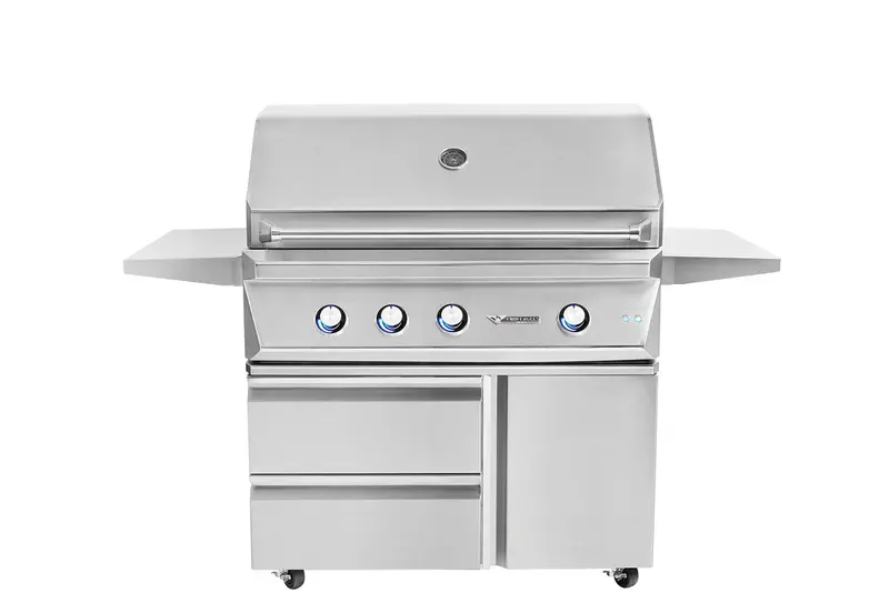 Twin Eagles 42-Inch Modular Grill Base With Dual Storage Drawers And Single Cabinet Door 1
