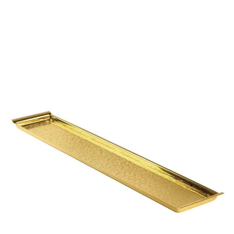 Vancouver Rectangular Gold-Tone Serving Tray 1
