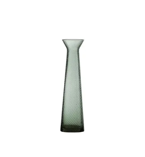 Vasello Torsé Medium-Sized Green Glass Vase – Organic Curved Silhouette 1