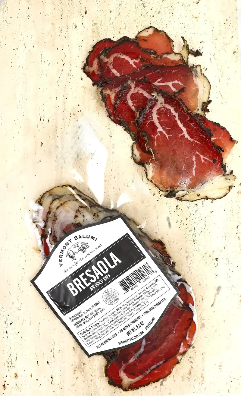 Vermont Salumi Traditional Bresaola, Finely Sliced Air-Dried Beef 1