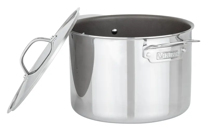Viking Pureglide Pro 3-Ply 8-Quart Stock Pot With Heat-Resistant Metal Lid 1