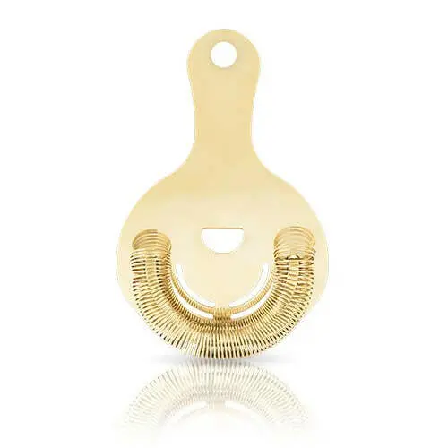 Viski Belmont Gold Hawthorne Strainer For Professional Drink Pouring 1