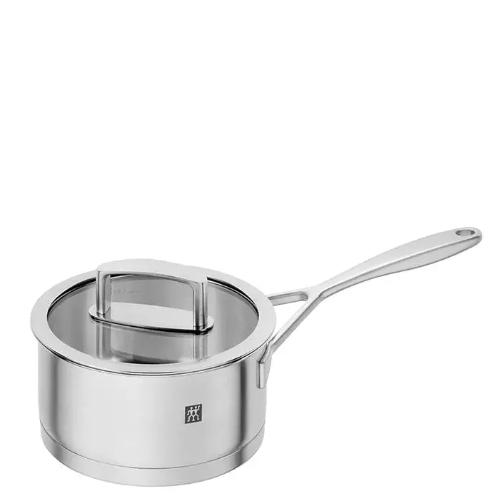 Vitality 16Cm Stainless Steel Saucepan With Tempered Glass Lid 1
