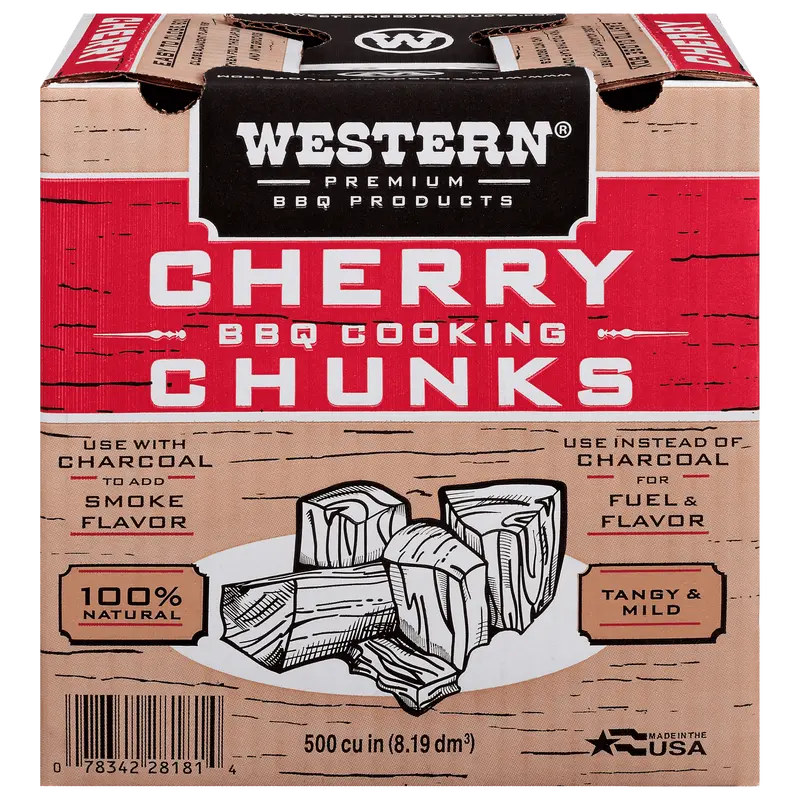 Western Cherry Wood Cooking Chunks – Sweet Smoke For Poultry & Pork 1