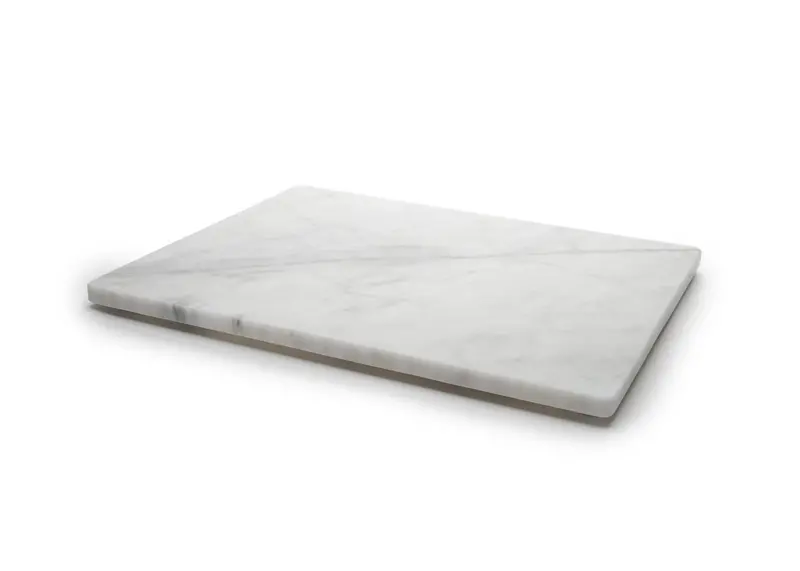 White Marble Pastry Board – Smooth Surface Baking & Prep Station 1
