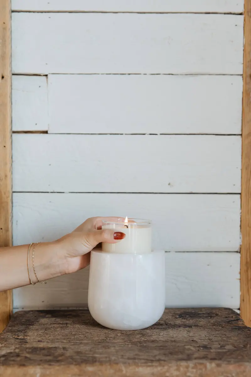 White Onyx Refillable Candle – Last Candle Co. 1