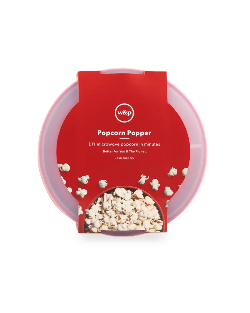 W&P Popcorn Popper – Reusable Silicone Maker (Standard Size, Red) 1