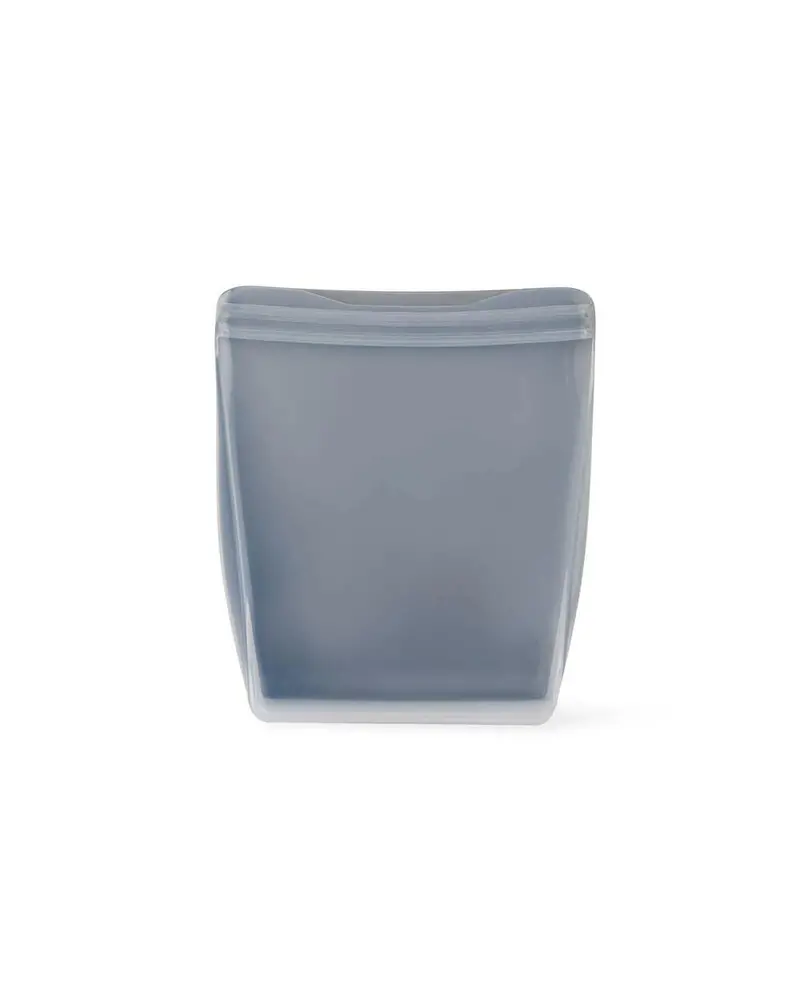 W&P Stand-Up Silicone Food Storage Bag – 50 Oz, Charcoal 1