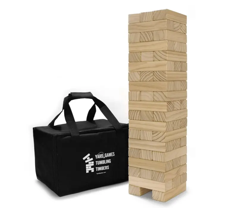Yard Games Tumbling Timbers Wooden Block Game With Carry Bag 1
