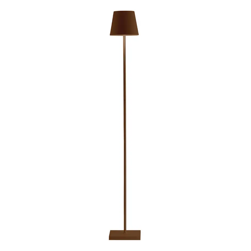 Zafferano Poldina Pro L Floor Lamp In Rust Finish 1