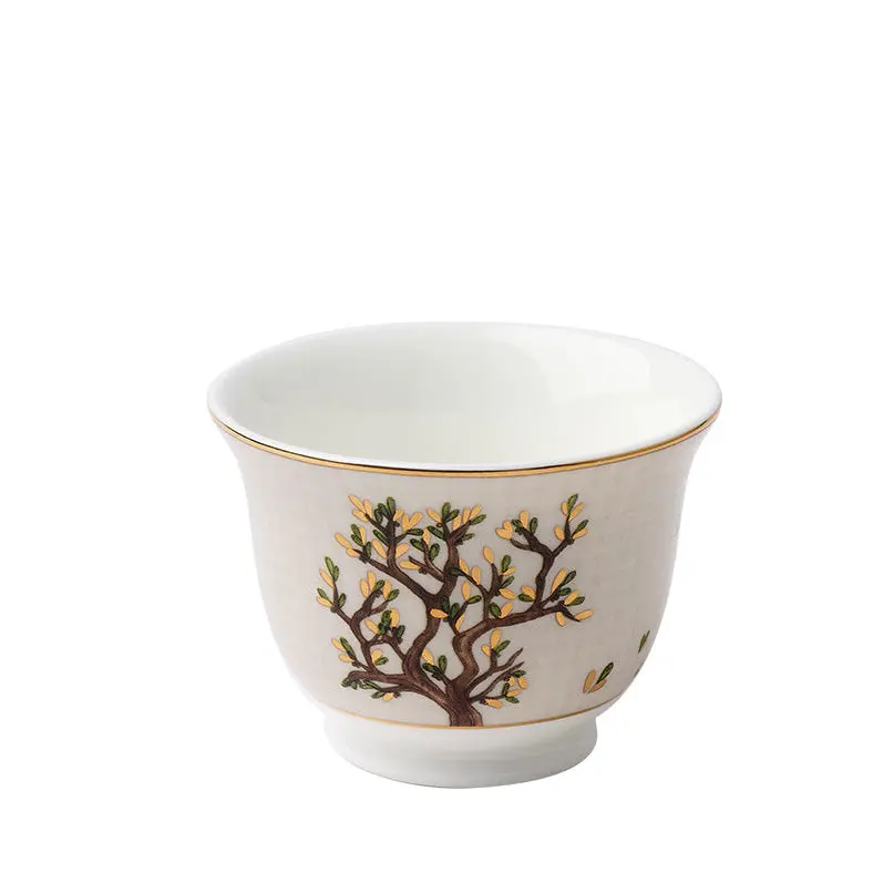 Zaytoune Hand-Painted Chaffe Cups – Set Of 6, Ceramic 1