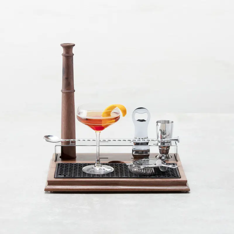 Zwiesel Fortessa Bar Tool Set – Stainless Steel Cocktail Kit With Stand And Non-Slip Mat 1