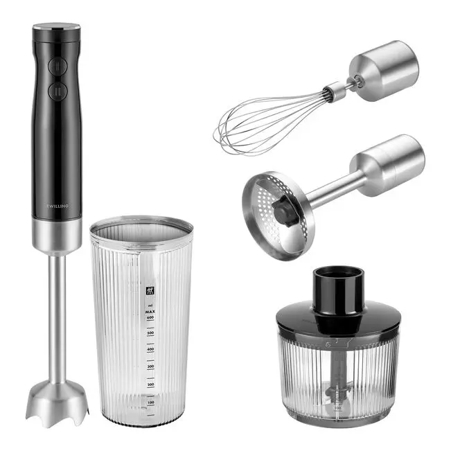Zwilling Enfinigy 4-Piece Hand Blender Bundle – Base Unit + 3 Attachments 1