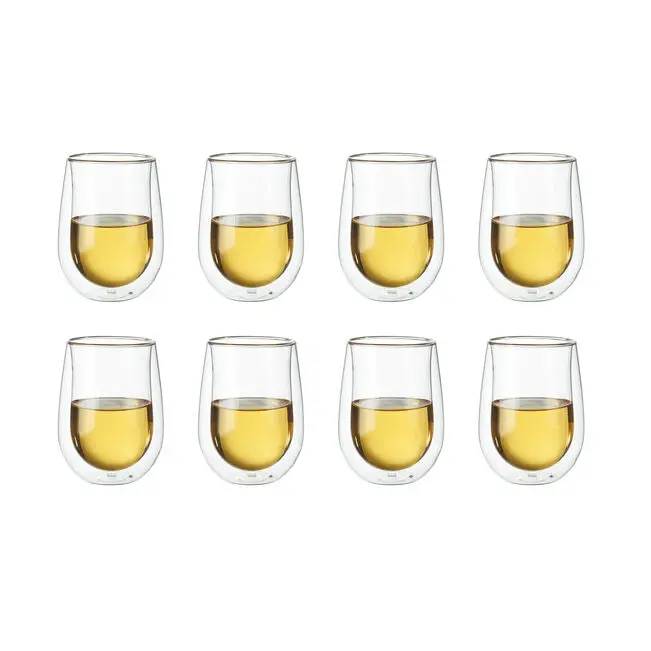 Zwilling Sorrento Double-Wall Stemless White Wine Glasses – 8-Piece Set (10 Oz Each) 1